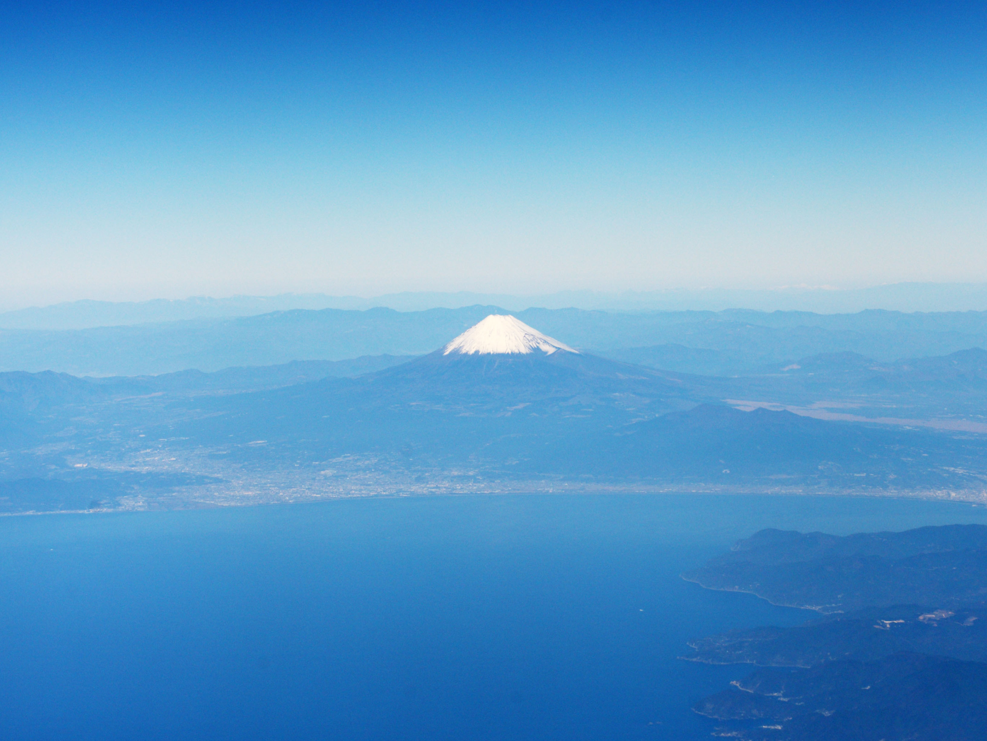 Foto, materieel, vrij, landschap, schilderstuk, bevoorraden foto,Mt. Fuji, Afgrond van Suruga, Mt. Fuji, Snowcap, Izu Schiereiland