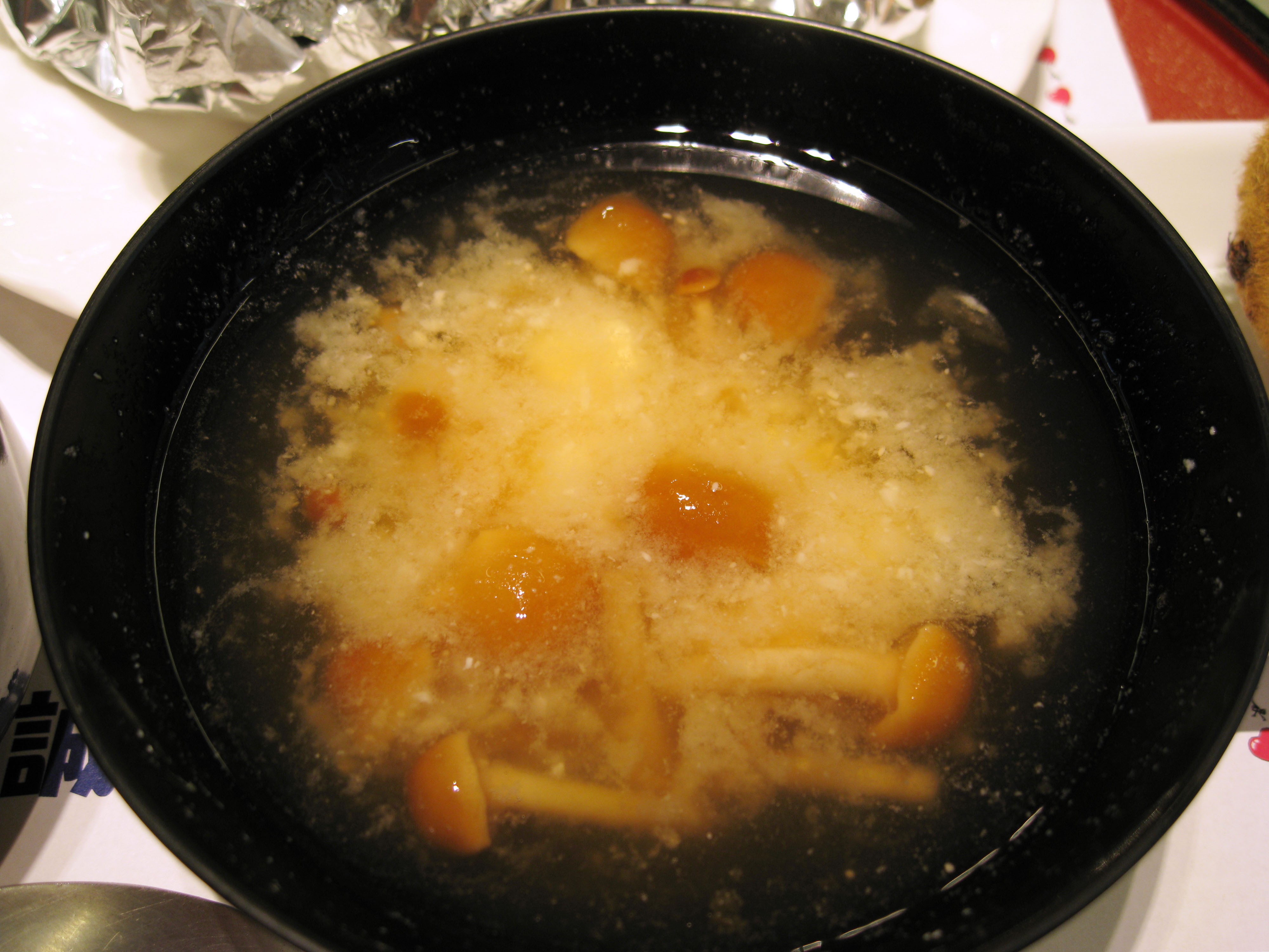 , , , , ,  .,Pholiota nameko stew, , Miso soup, Soup, mushroom