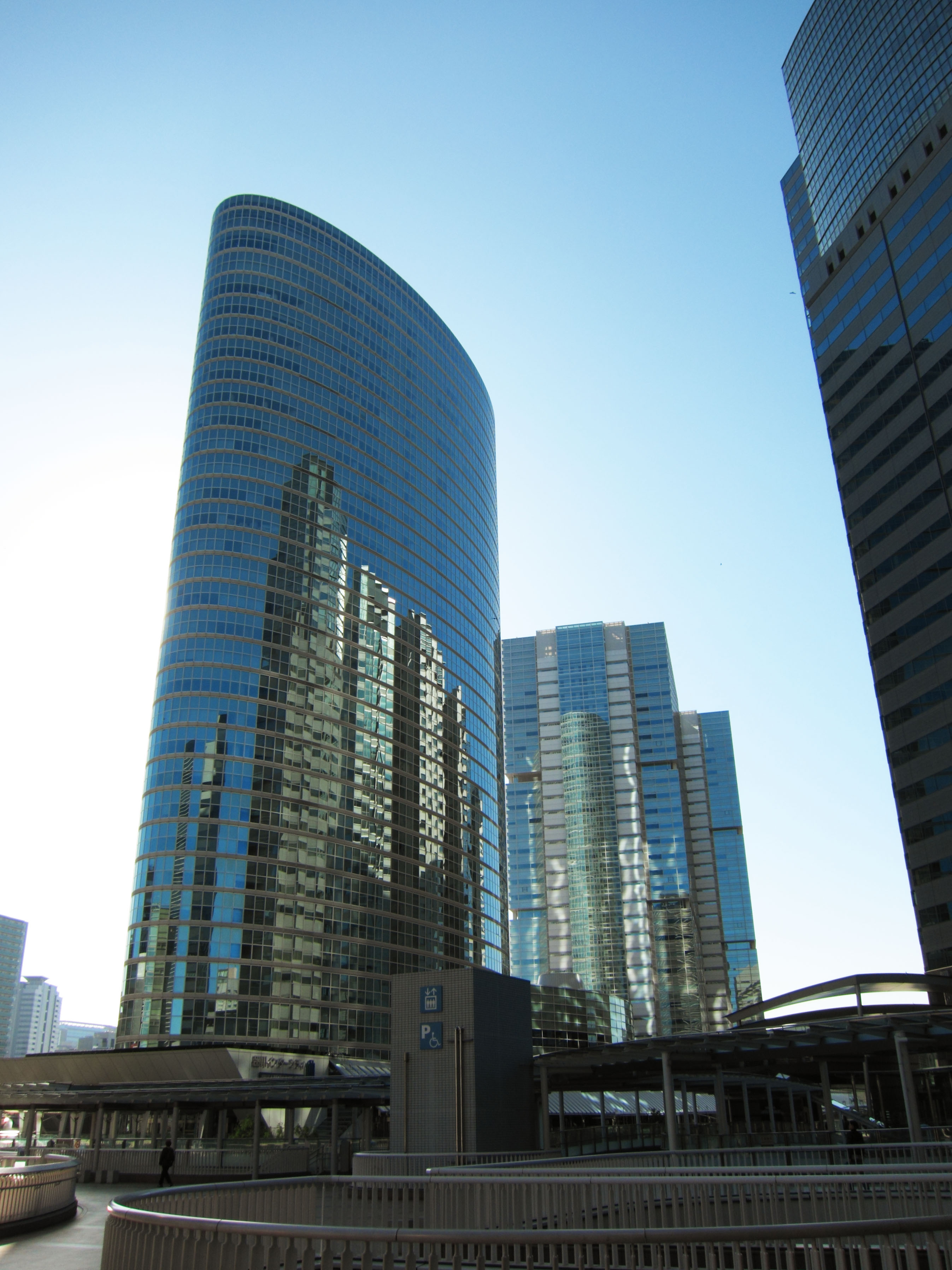 fotografia, material, livra, ajardine, imagine, proveja fotografia,Grupo construindo de Shinagawa, edifcio de edifcio alto, Novo desenvolvimento, cu azul, edifcio comercial
