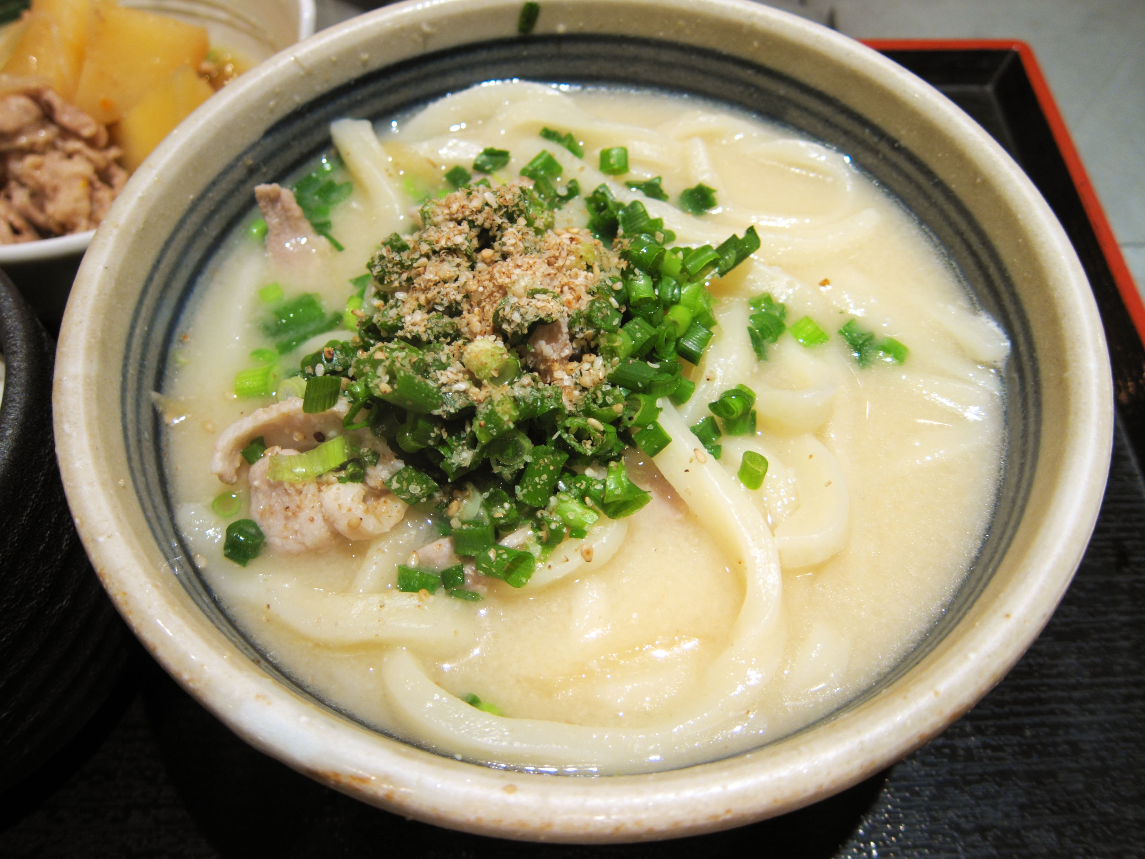 photo,material,free,landscape,picture,stock photo,Creative Commons,Meat udon, Udon, leek, Pork, White miso