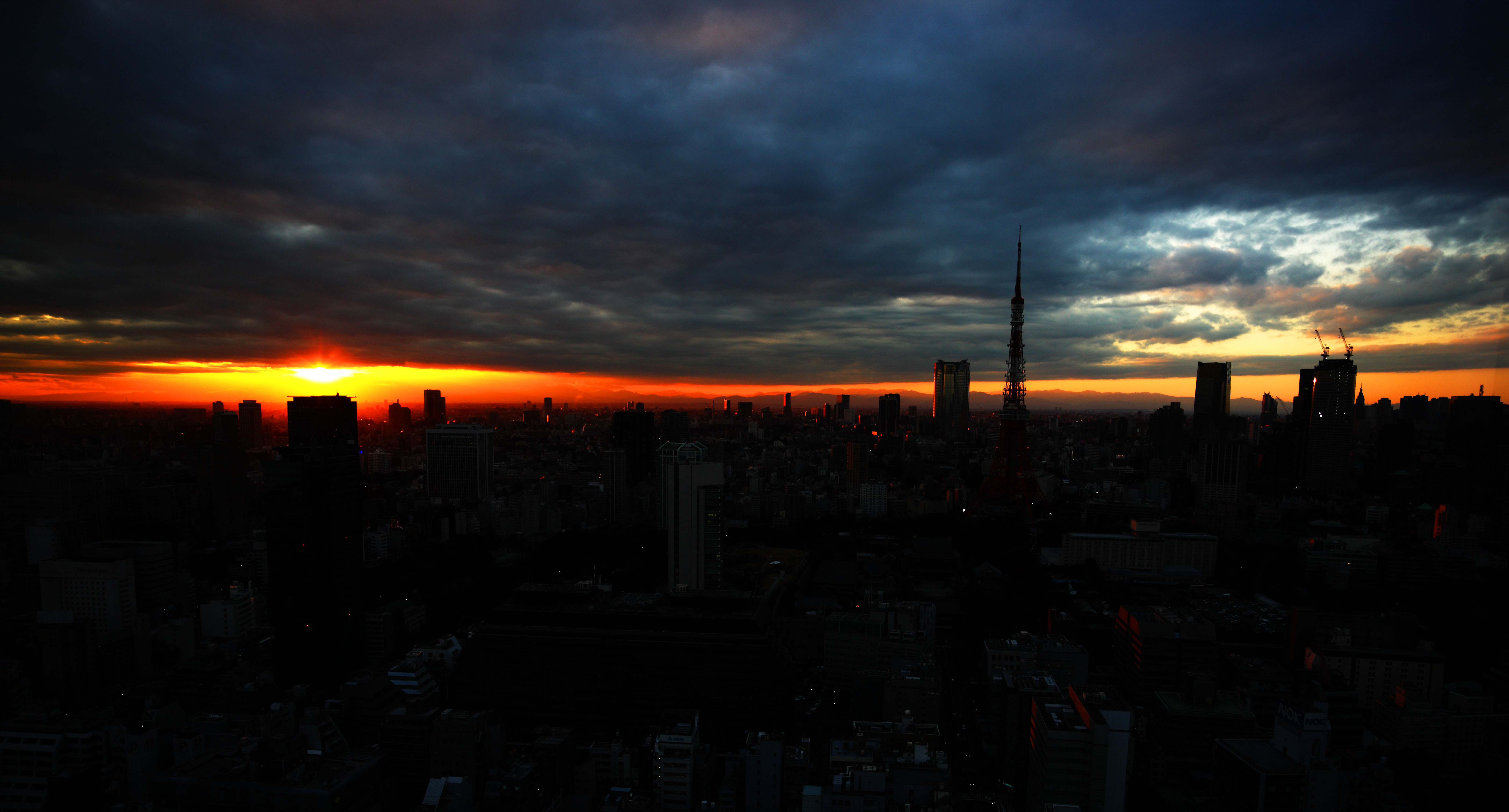 fotografia, material, livra, ajardine, imagine, proveja fotografia,Uma cidade do fim, construindo, A rea de centro da cidade, Torre de Tquio, Toranomon