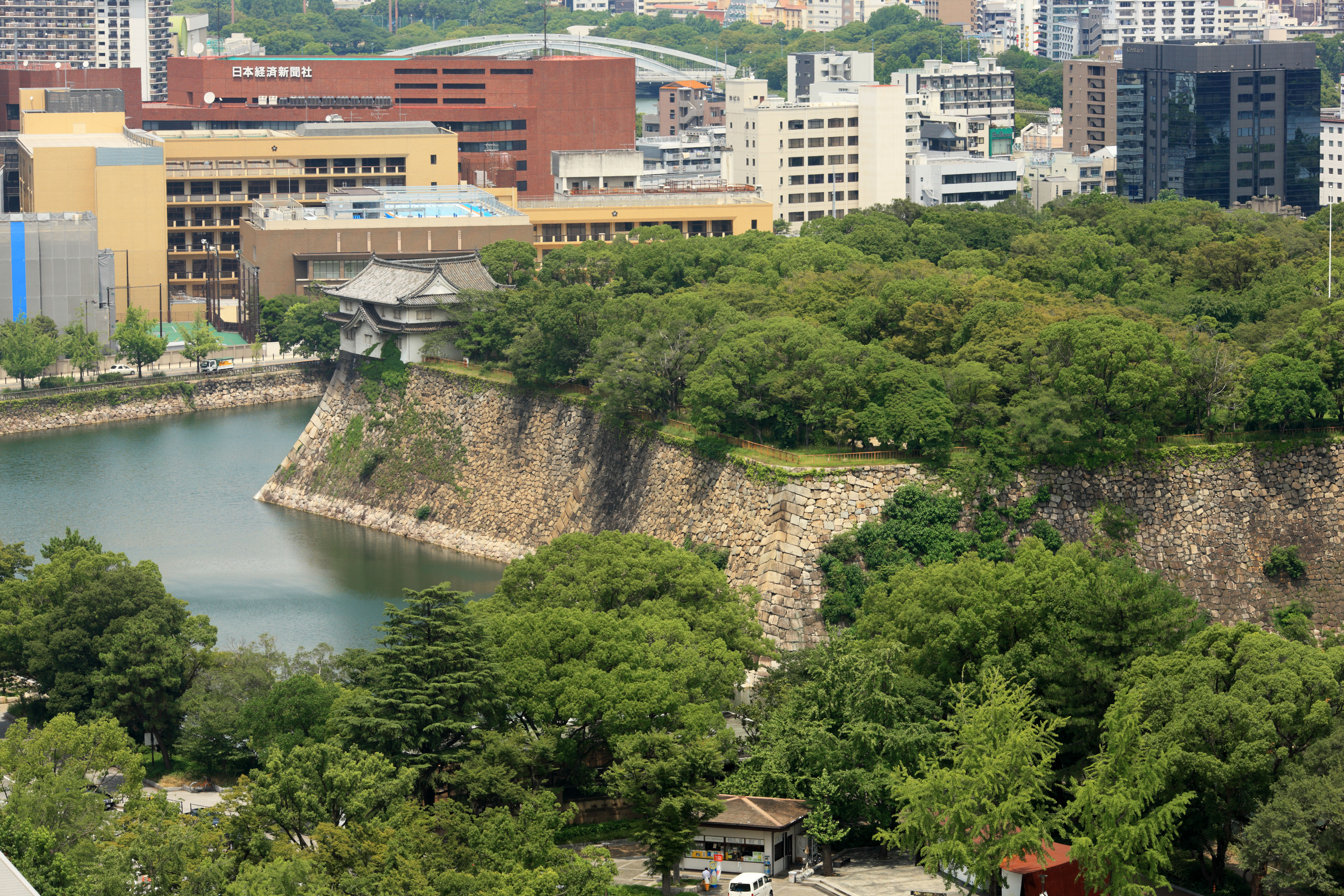 fotografia, material, livra, ajardine, imagine, proveja fotografia,Castelo de Osaka Nishisotobori, , , , 