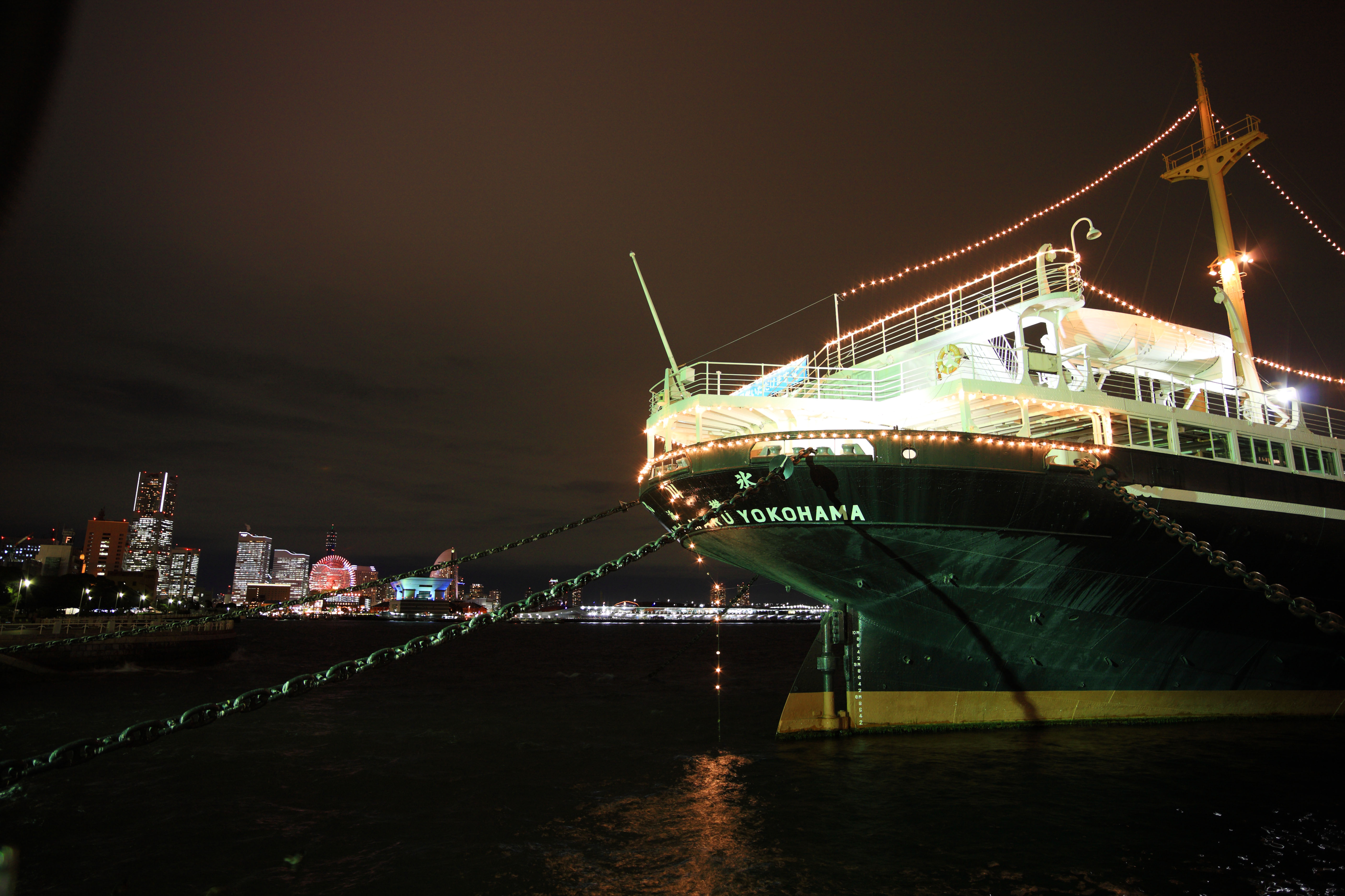photo,material,free,landscape,picture,stock photo,Creative Commons,Port of Yokohama in the night, , , , 
