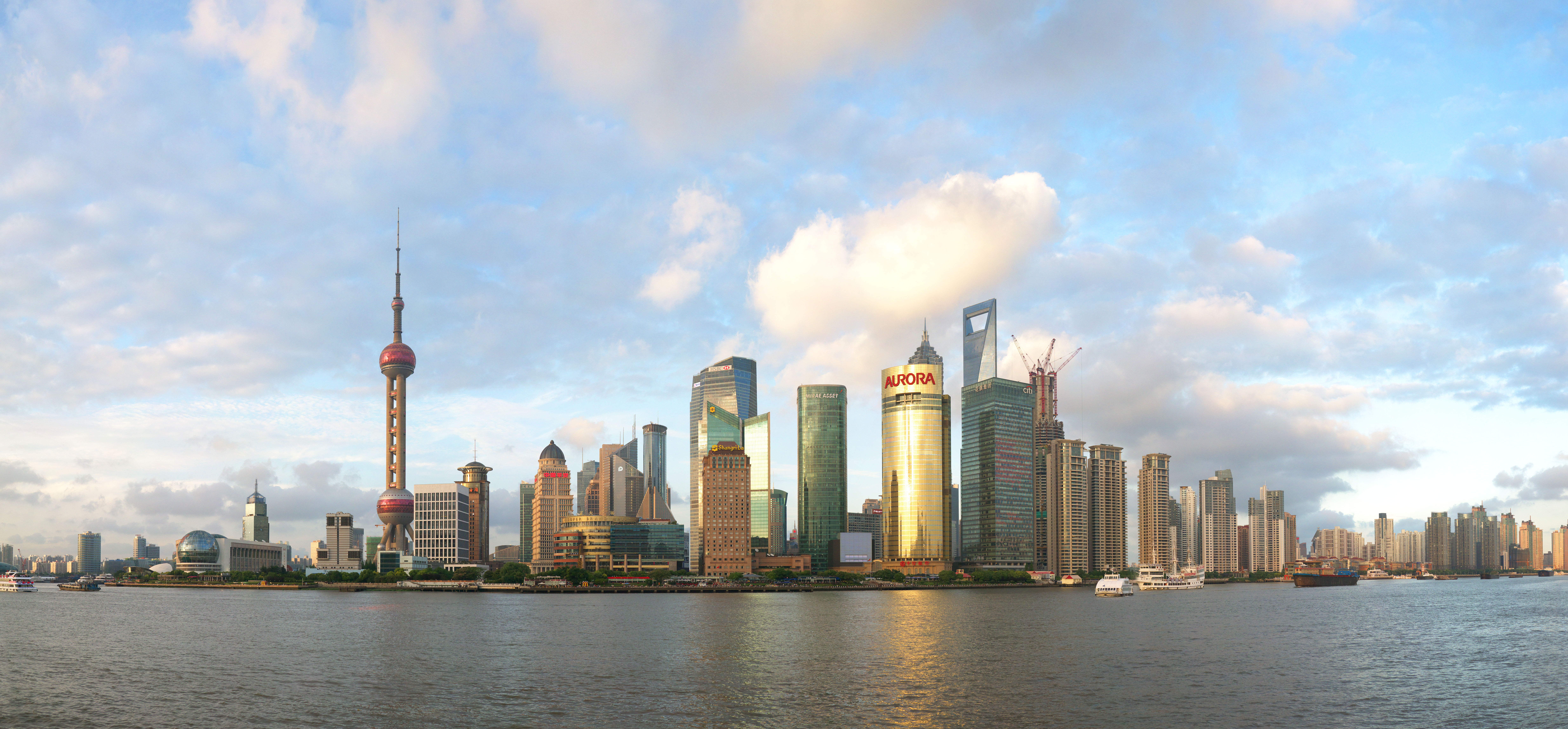 Foto, materieel, vrij, landschap, schilderstuk, bevoorraden foto,Een panoramisch uitzicht over Shanghai Pudong, , , , 