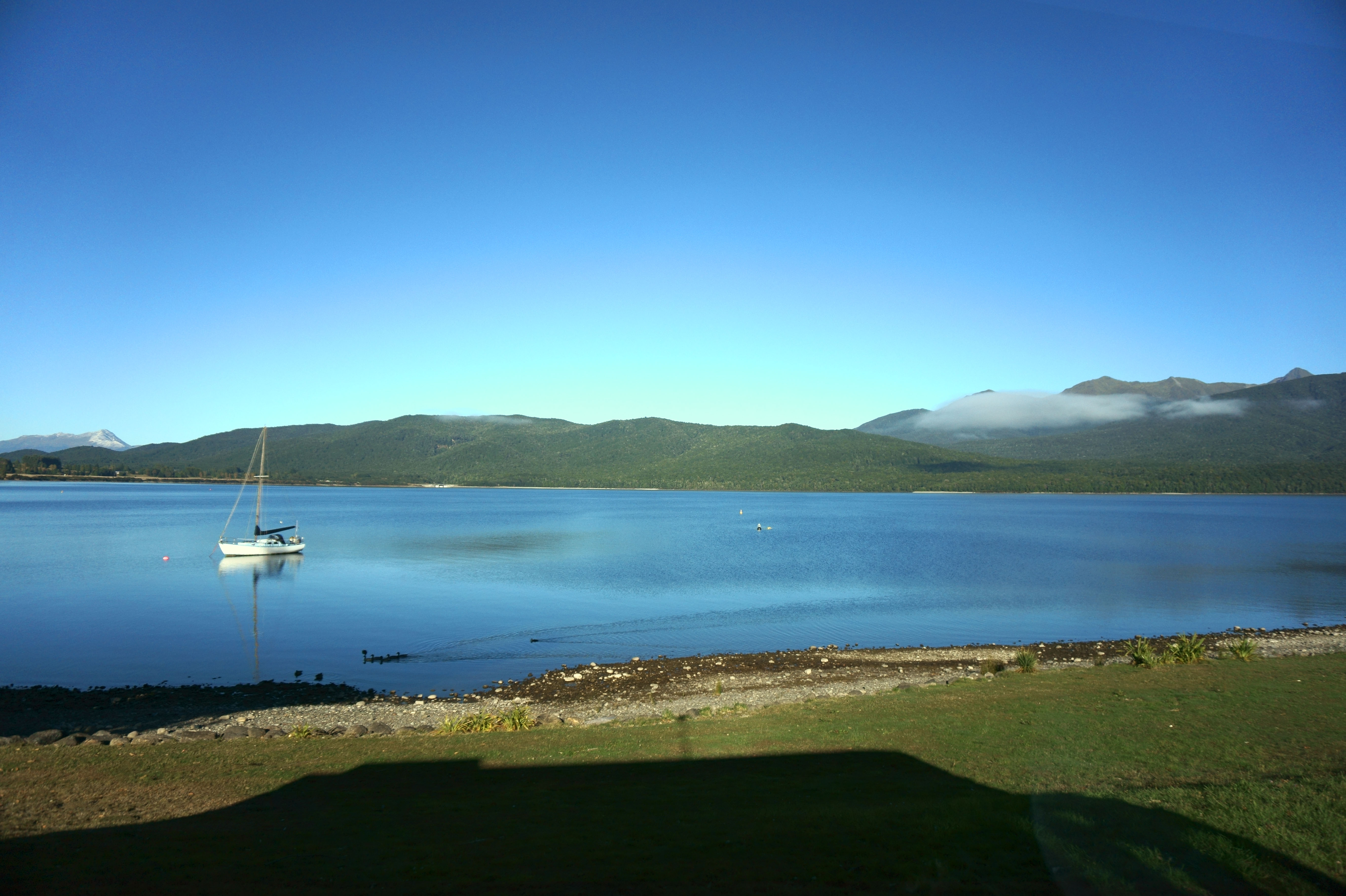Foto, materieel, vrij, landschap, schilderstuk, bevoorraden foto,Lake Te Anau, , , , 