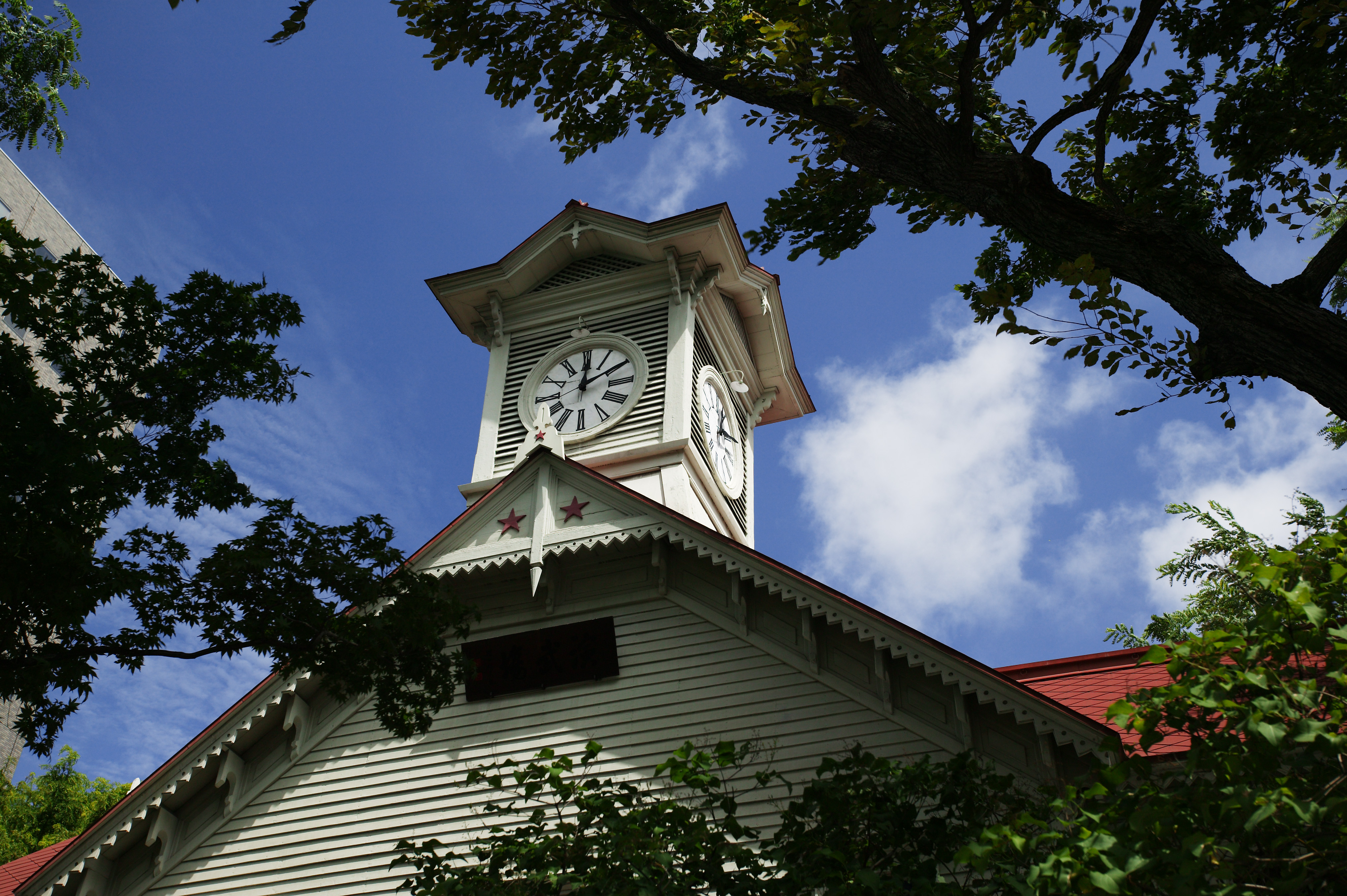 foto,tela,gratis,paisaje,fotografa,idea,Torre de reloj de Sapporo, Torre de reloj, Reloj, Sitio de turismo, Sapporo