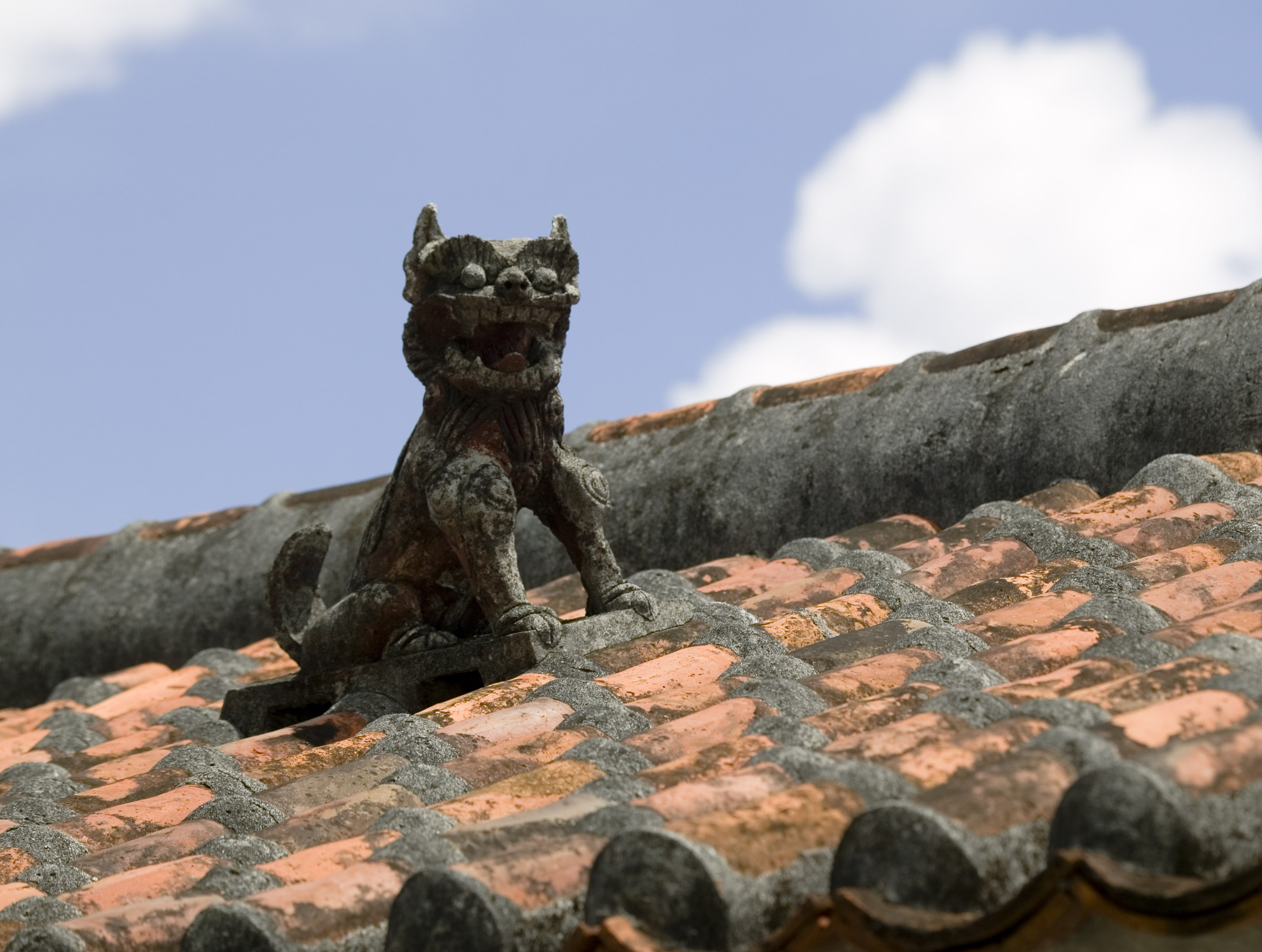 photo,material,free,landscape,picture,stock photo,Creative Commons,Sea Sir to bark, SeSir, good luck charm, Okinawa, roof