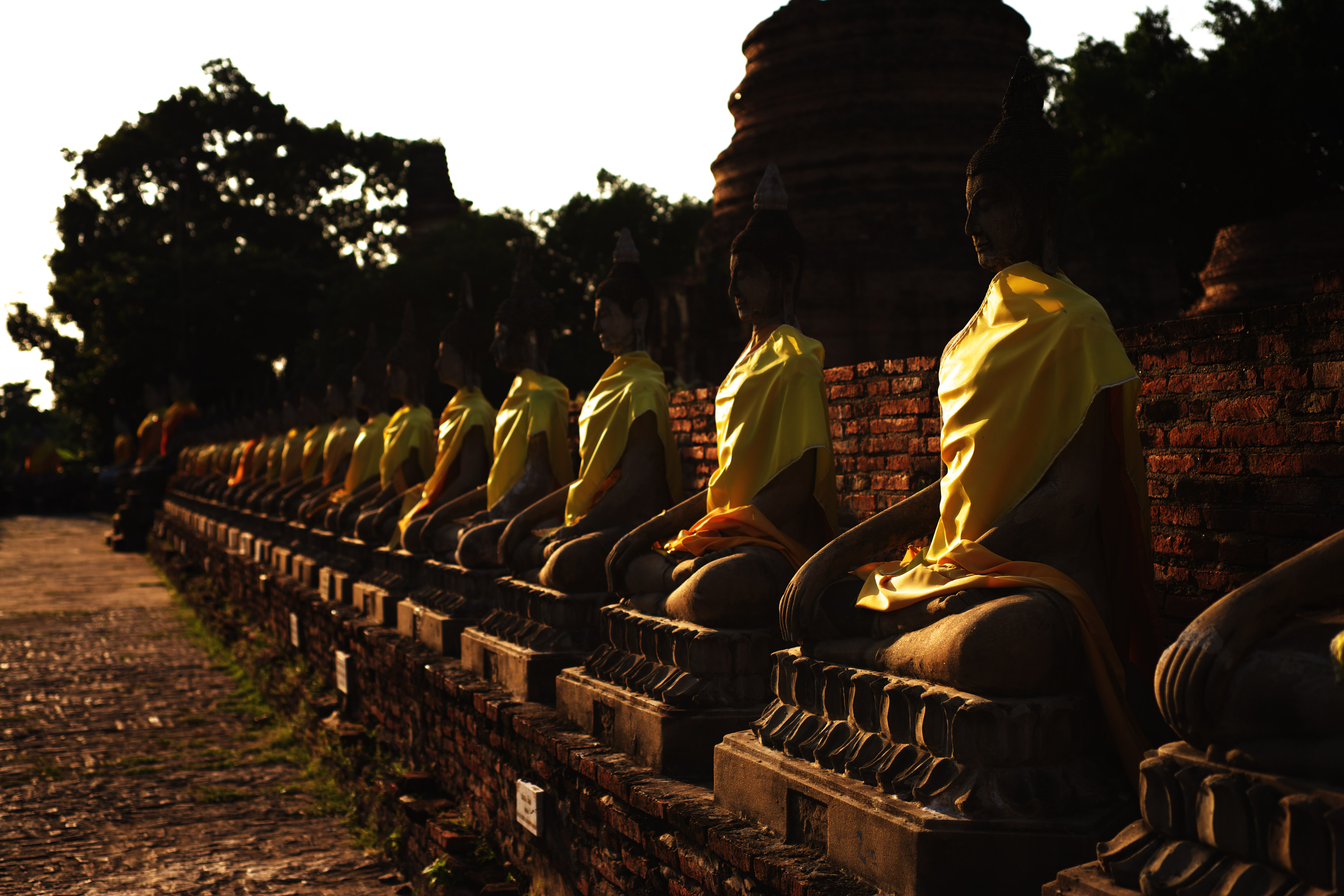 ゆんフリー写真素材集 No 3722 アユタヤの仏像 タイ アユタヤ