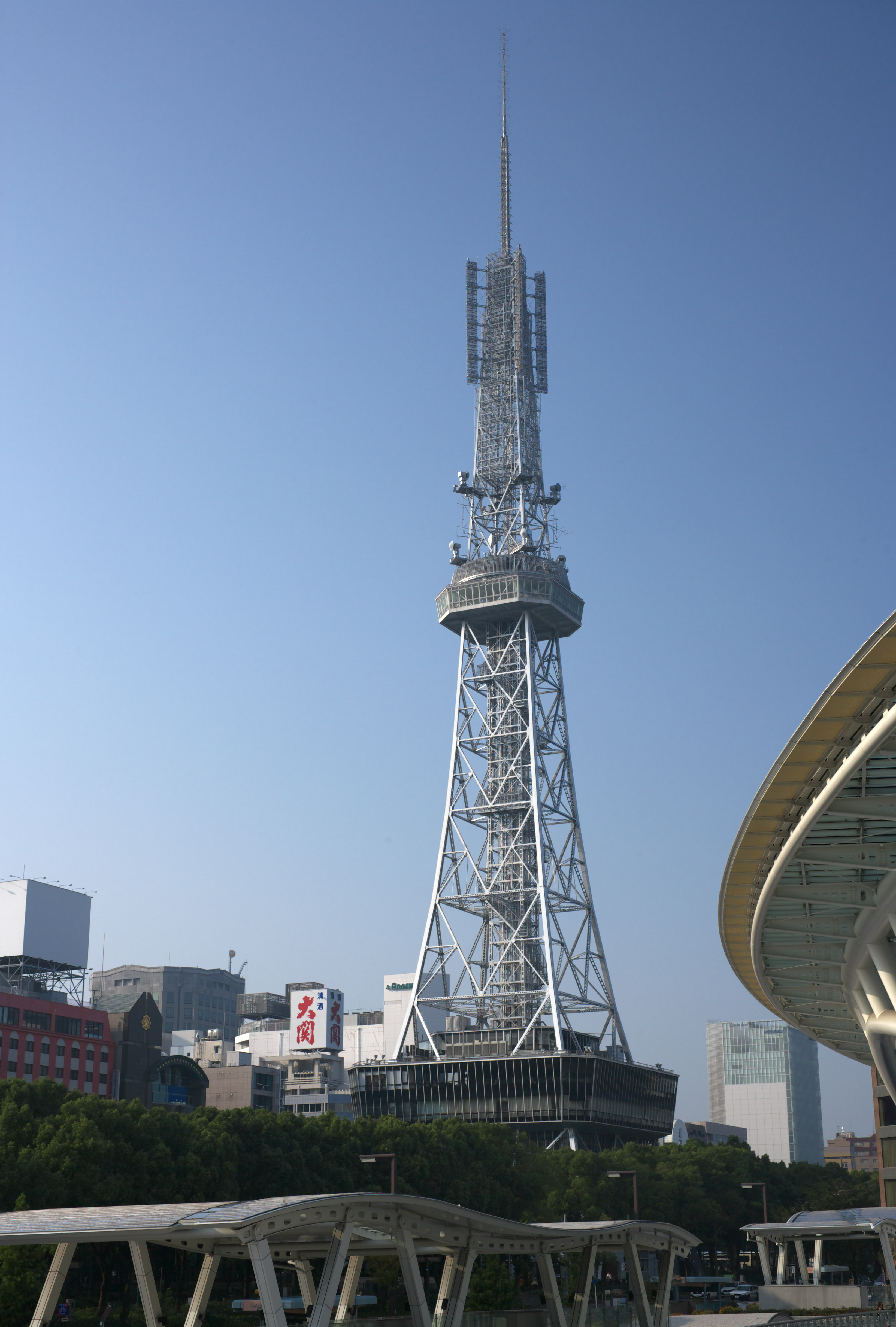 photo,material,free,landscape,picture,stock photo,Creative Commons,Nagoya Television Tower, television tower, An electric wave, TV, Television
