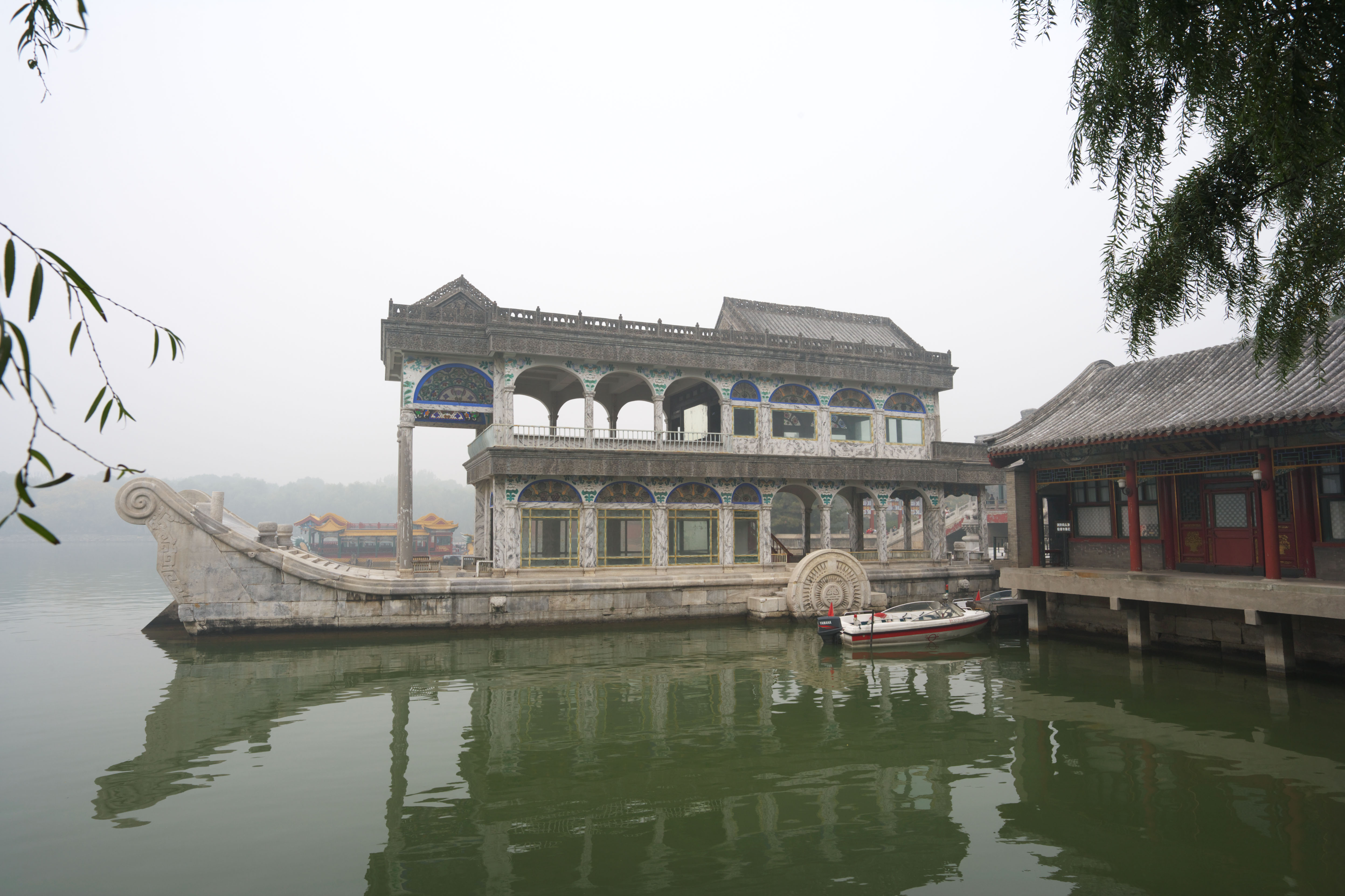 foto,tela,gratis,paisaje,fotografa,idea,Palacio de Verano de la Qing Yan Fang, Embarcacin, Regal, Agua de edificio, 