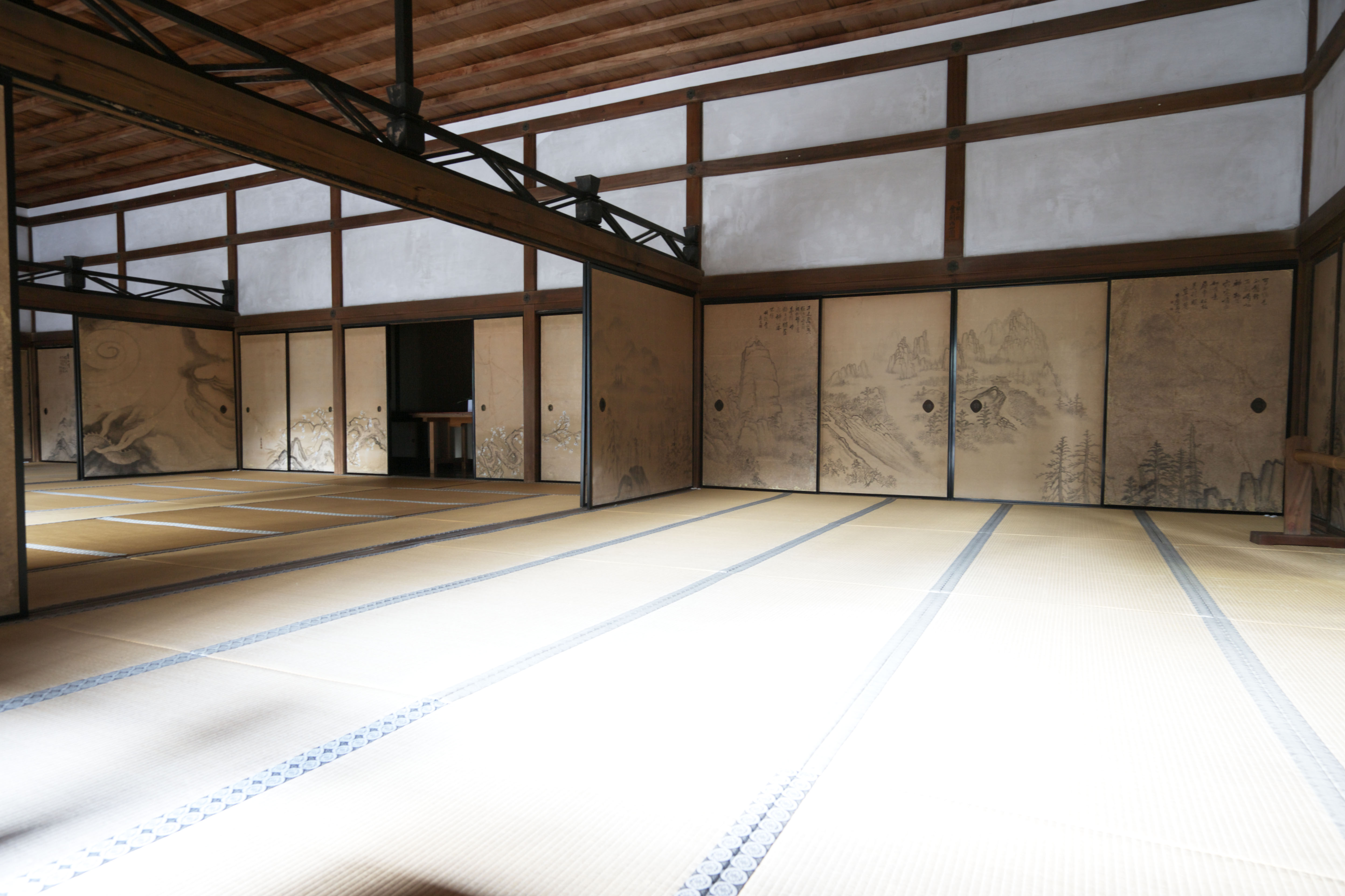 photo,material,free,landscape,picture,stock photo,Creative Commons,Japanese style room  in The Temple of the Peaceful Dragon, World Heritage, Sliding Door, Tatami, Muromachi Shogunate