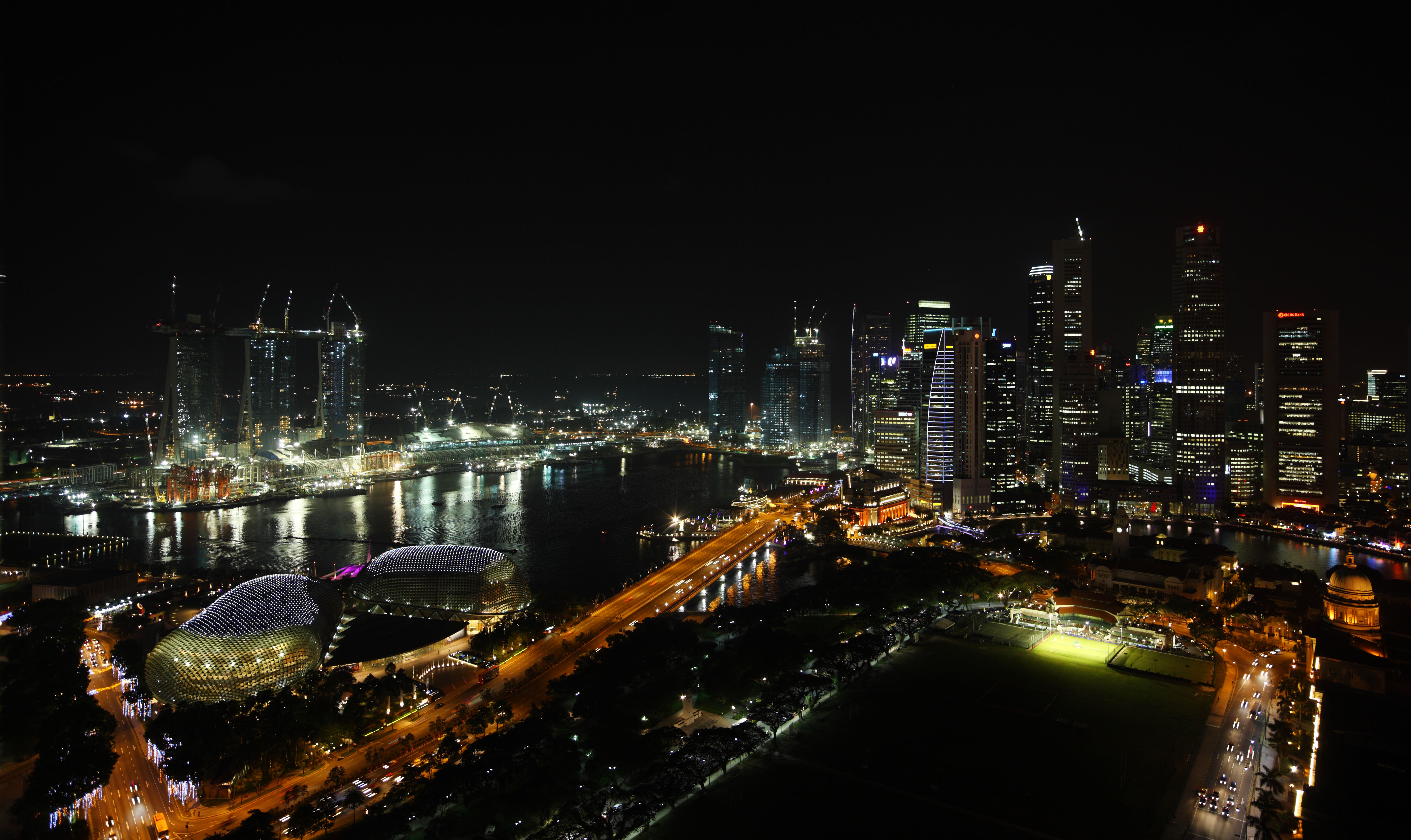 Foto, materieel, vrij, landschap, schilderstuk, bevoorraden foto,Een Singaporean stad, Ik maak het boven aan, Torenflat, Stad, CBD
