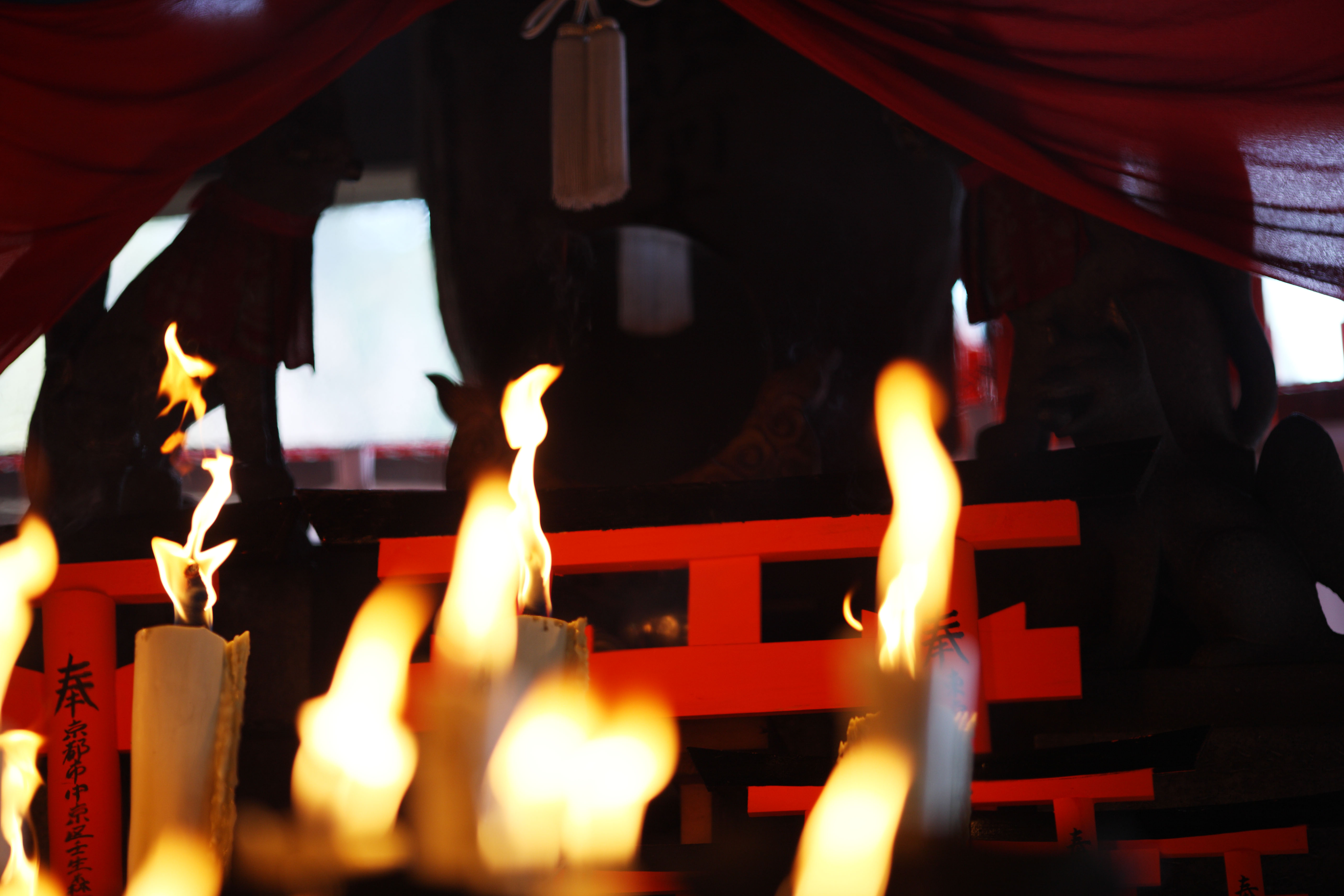 fotografia, materiale, libero il panorama, dipinga, fotografia di scorta,Fushimi-Inari Taisha societ di aquila di falco di Sacrario, candela, , Inari, volpe