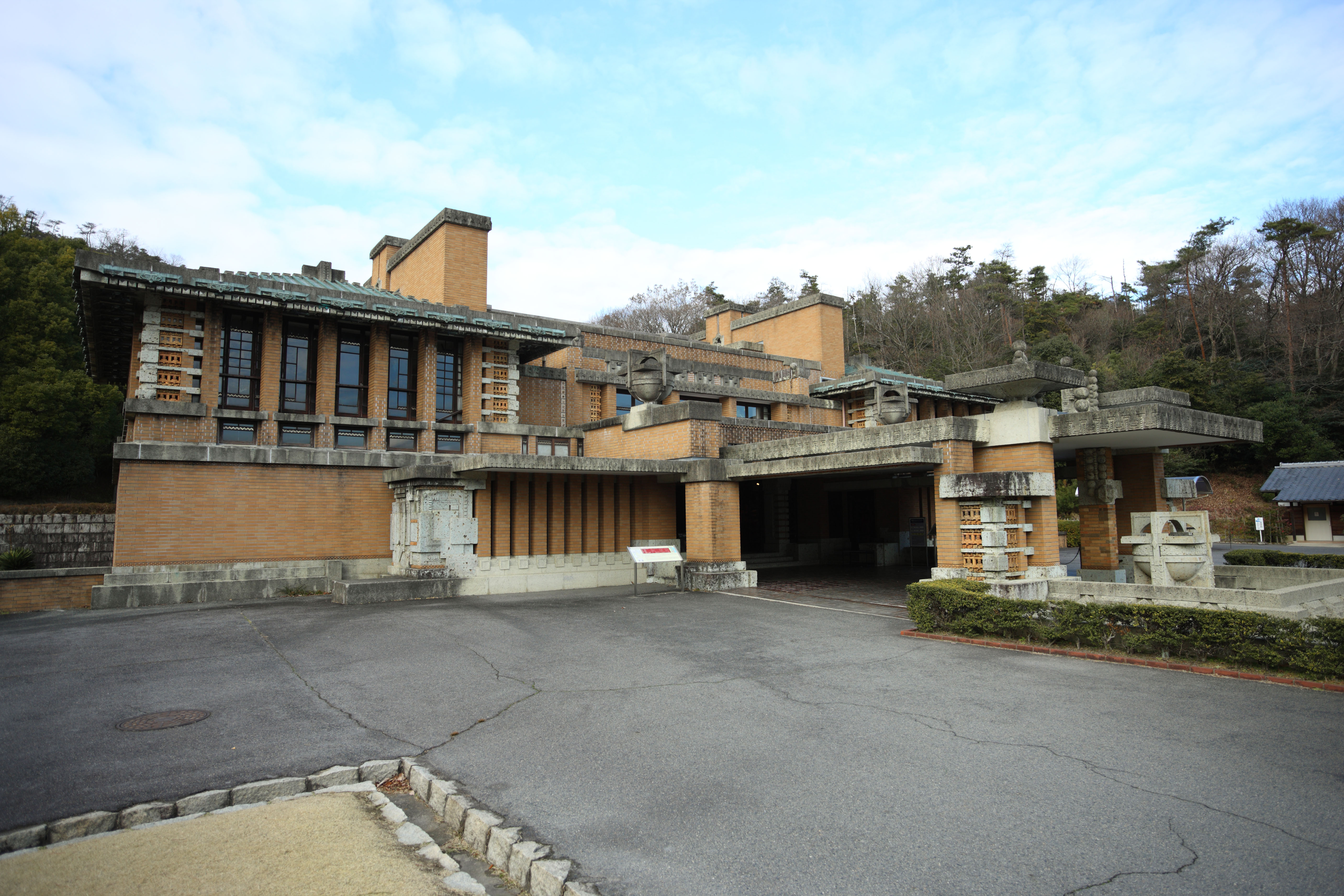 Foto, materiell, befreit, Landschaft, Bild, hat Foto auf Lager,Das Meiji-mura-Dorf Museum Kaiserlicher Hotelzentrumseingang, das Bauen vom Meiji, Die Verwestlichung, West-Stilgebude, Kulturelles Erbe