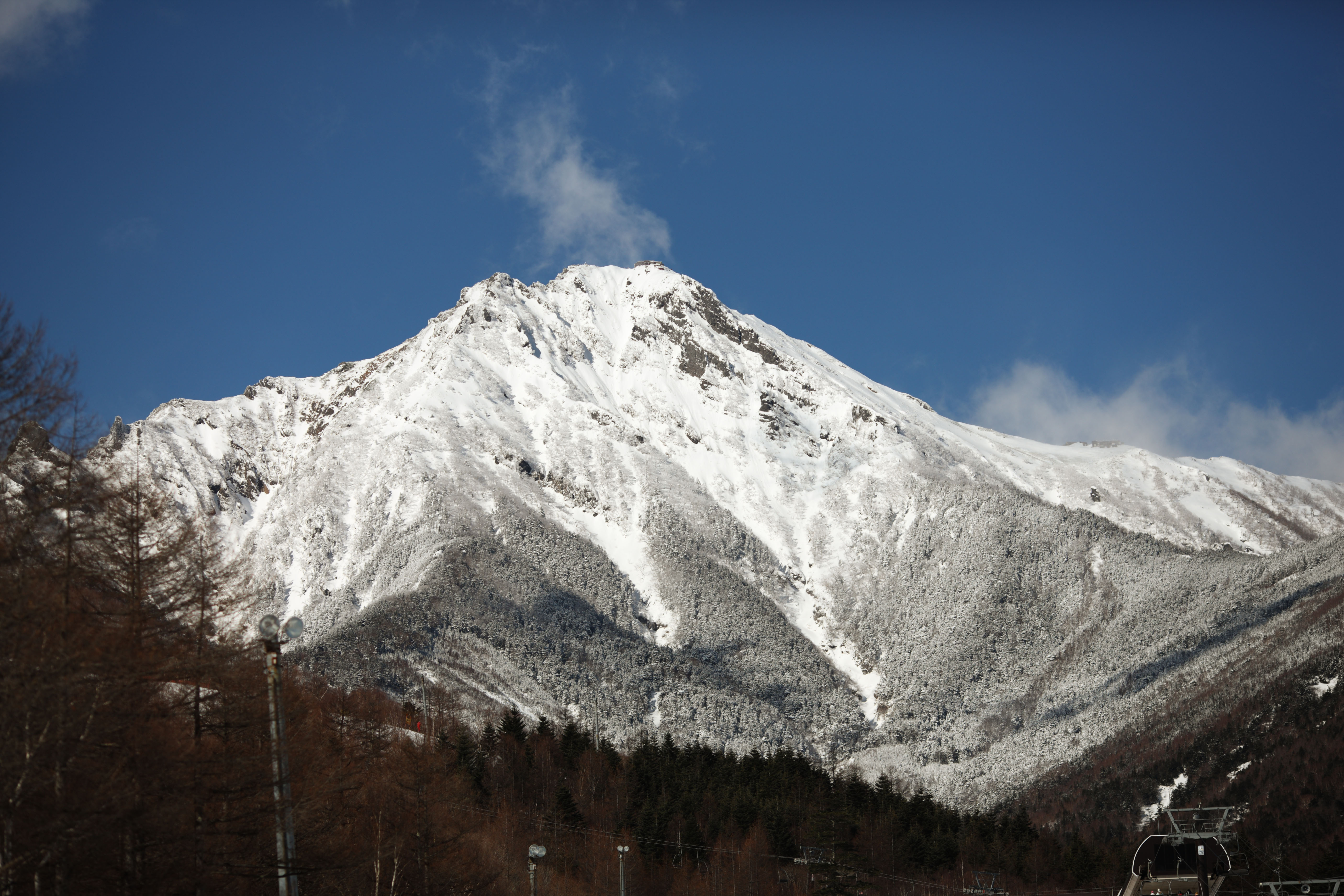 fotografia, materiale, libero il panorama, dipinga, fotografia di scorta,Mt rosso. Yatsugatake, Le Alpi, Montagna scalando, montagna di inverno, La neve
