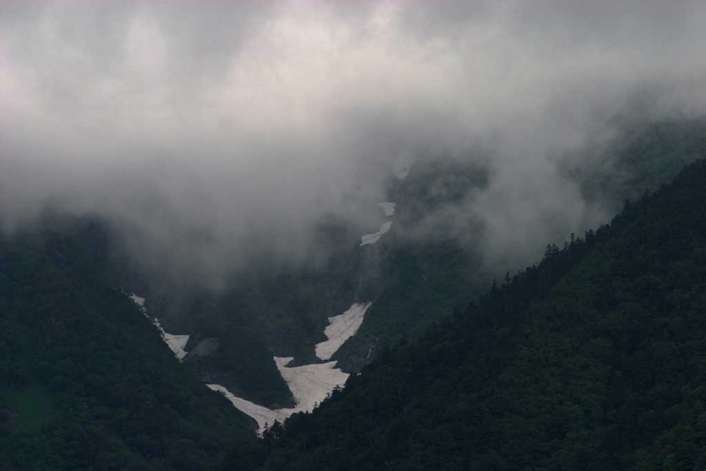 Foto, materiell, befreit, Landschaft, Bild, hat Foto auf Lager,Nebelschleier ber Mt. Hotaka, Nebel, , Wolke, Berg