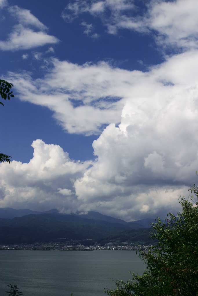ゆんフリー写真素材集 No 1217 諏訪湖の夏 日本 長野