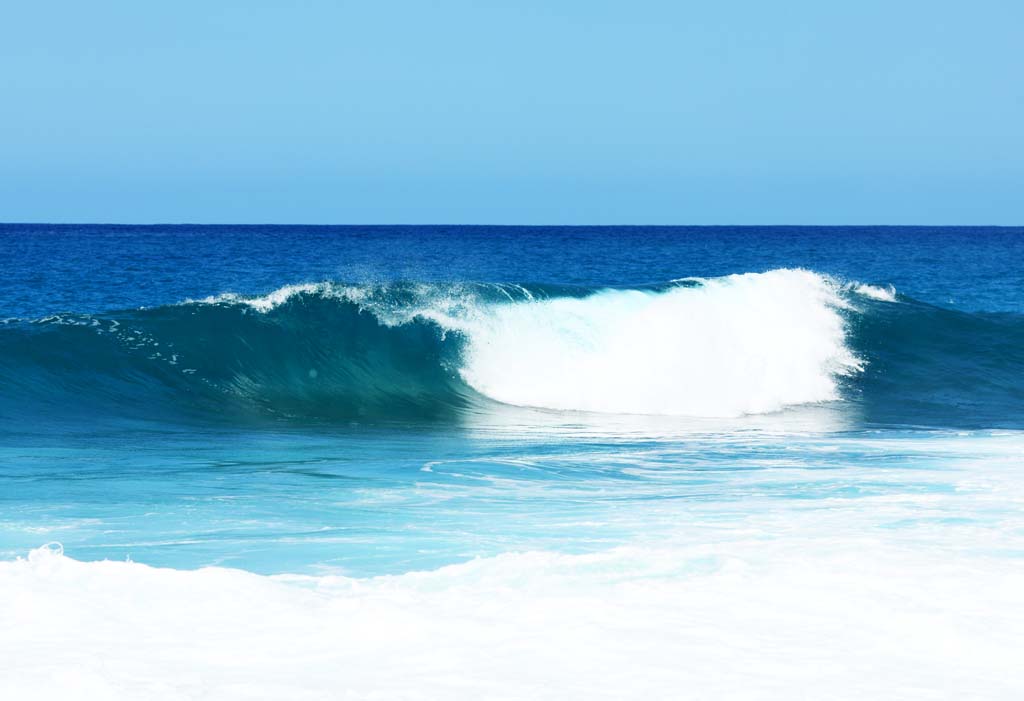 ゆんフリー写真素材集 No ハワイ島 波のブレイク アメリカ ハワイ