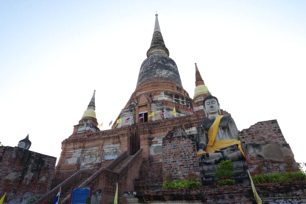 photo,material,free,landscape,picture,stock photo,Creative Commons,Che day of Ayutthaya, pagoda, temple, Buddhist image, Ayutthaya remains