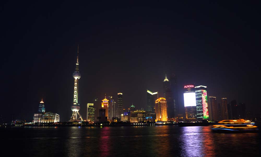 fotografia, materiale, libero il panorama, dipinga, fotografia di scorta,Una prospettiva serale di Huangpu Jiang, Torre di palla leggera ed Est, Io me l'accendo, Illuminazione, nave