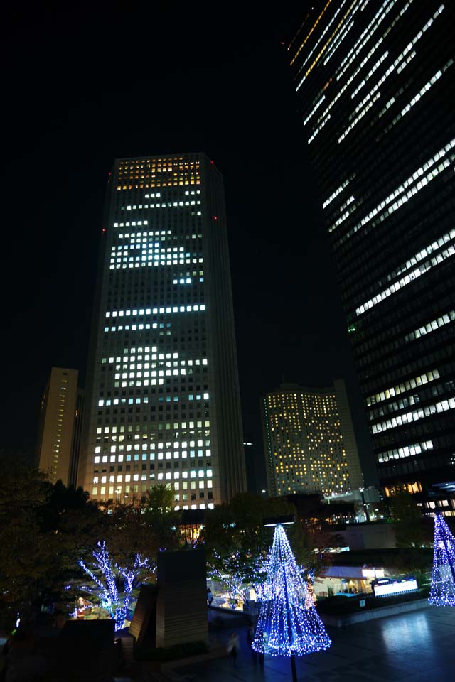 foto,tela,gratis,paisaje,fotografa,idea,Shinjuku por la noche, Torre, Subcenter, Illuminations, Edificio