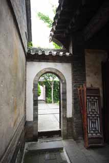 photo,material,free,landscape,picture,stock photo,Creative Commons,The PenglaiPavilion side gate, An arch, lofty building, Dishonest measures, sightseeing spot