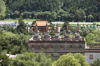 fotografia, material, livra, ajardine, imagine, proveja fotografia,Putuo Zongcheng templo, Tibete, Chaitya, Eu sou esplndido, torre branca