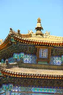 Foto, materieel, vrij, landschap, schilderstuk, bevoorraden foto,Putuo Zongcheng Temple, Tibet, Chaitya, Trouw, Rijke kleurend