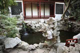 foto,tela,gratis,paisaje,fotografa,idea,Jardn de Yu, Jardn de casa de santuario chino, , Estilo de comida chino, Laguna