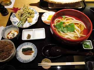 photo, la matire, libre, amnage, dcrivez, photo de la rserve,Un udon a mis le repas, Nourriture japonaise, Tempura, Riz, Caills du haricot sec