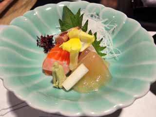 photo,material,free,landscape,picture,stock photo,Creative Commons,Sashimi, Japanese food, salmon, , Wasabi