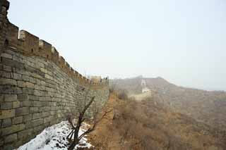 photo,material,free,landscape,picture,stock photo,Creative Commons,Mu Tian Yu Great Wall, castle wall, lookout in a castle, The Hsiung-Nu, 