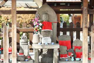 foto,tela,gratis,paisaje,fotografa,idea,Tutor deidad de Kangiji de encrucijada de article 2 de nios, Tutor deidad de nios, Buddhism, Estatua de piedra, Oferta de flores