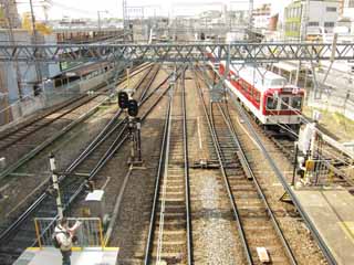 fotografia, materiale, libero il panorama, dipinga, fotografia di scorta,Kintetsu Yamatosaidaiji, ferrovia, treno, punto, cambio