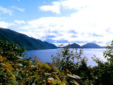 fotografia, materiale, libero il panorama, dipinga, fotografia di scorta,Lago blu, Shikotsu, lago, montagna, Hokkaid?