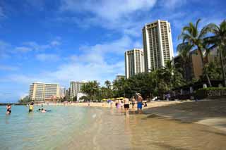 Foto, materiell, befreit, Landschaft, Bild, hat Foto auf Lager,Waikiki Beach, , , , 