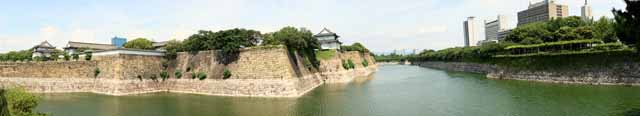 fotografia, material, livra, ajardine, imagine, proveja fotografia,Castelo de Osaka Minamisotobori, , , , 