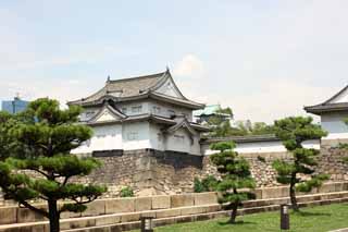 Foto, materieel, vrij, landschap, schilderstuk, bevoorraden foto,Osaka Castle duizend consistente oar, , , , 