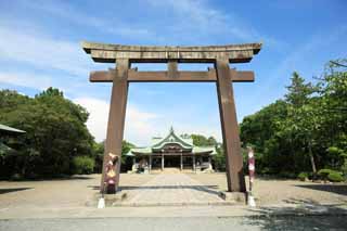 Foto, materieel, vrij, landschap, schilderstuk, bevoorraden foto,Osaka Castle Toyokuni shrine, , , , 
