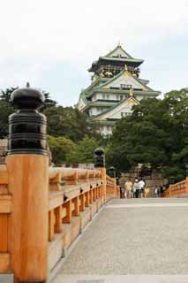 Foto, materieel, vrij, landschap, schilderstuk, bevoorraden foto,Osaka Castle Gokurakubashi, , , , 