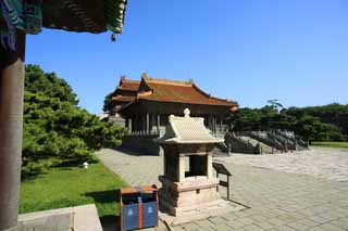 Foto, materieel, vrij, landschap, schilderstuk, bevoorraden foto,Zhao Mausoleum (Qing) ??Tei, , , , 