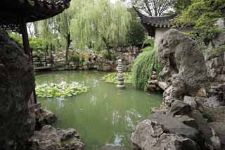 photo,material,free,landscape,picture,stock photo,Creative Commons,Lingering Garden pond, , , , 