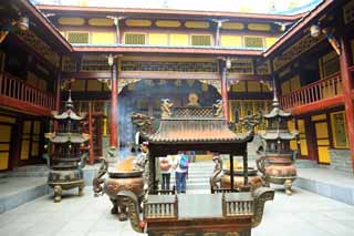 Foto, materieel, vrij, landschap, schilderstuk, bevoorraden foto,Huanglong Huanglong oude tempel, , , , 