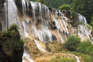 fotografia, material, livra, ajardine, imagine, proveja fotografia,Jiuzhaigou Chintamanada cachoeira, , , , 