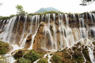 fotografia, materiale, libero il panorama, dipinga, fotografia di scorta,Jiuzhaigou Nuo Data Akira cascata, , , , 
