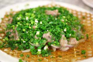 photo,material,free,landscape,picture,stock photo,Creative Commons,Place meat stir-fried green onions, , , , 