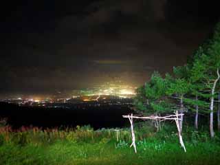 fotografia, materiale, libero il panorama, dipinga, fotografia di scorta,Vista notturna della Prefettura di Nagano, , , , 