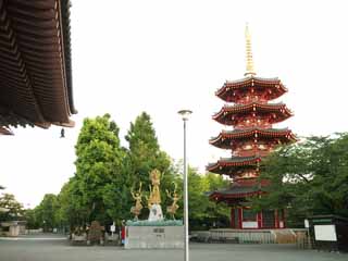 Foto, materieel, vrij, landschap, schilderstuk, bevoorraden foto,De beroemde Kawasaki Daishi tempel, , , , 