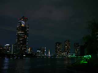 Foto, materiell, befreit, Landschaft, Bild, hat Foto auf Lager,Der heilige Lukas Tower und der Sumida River, , , , 