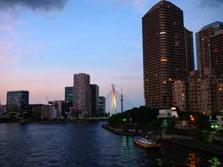 Foto, materieel, vrij, landschap, schilderstuk, bevoorraden foto,De Sumida rivier, , , , 